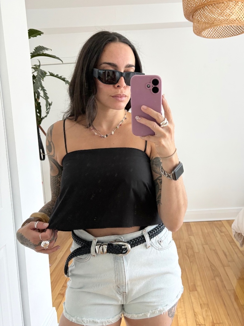 Kourt parachute crop top